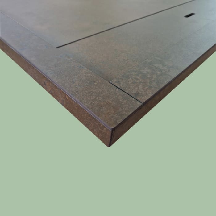 progettobagno Diamante Duschwanne 80 x 80 x 3,3 cm Feinsteinzeug Laminam®