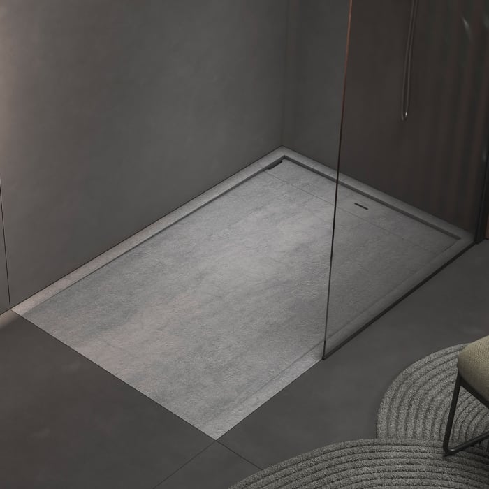 progettobagno Diamante Duschwanne 90 x 120 x 3,3 cm Feinsteinzeug Laminam®