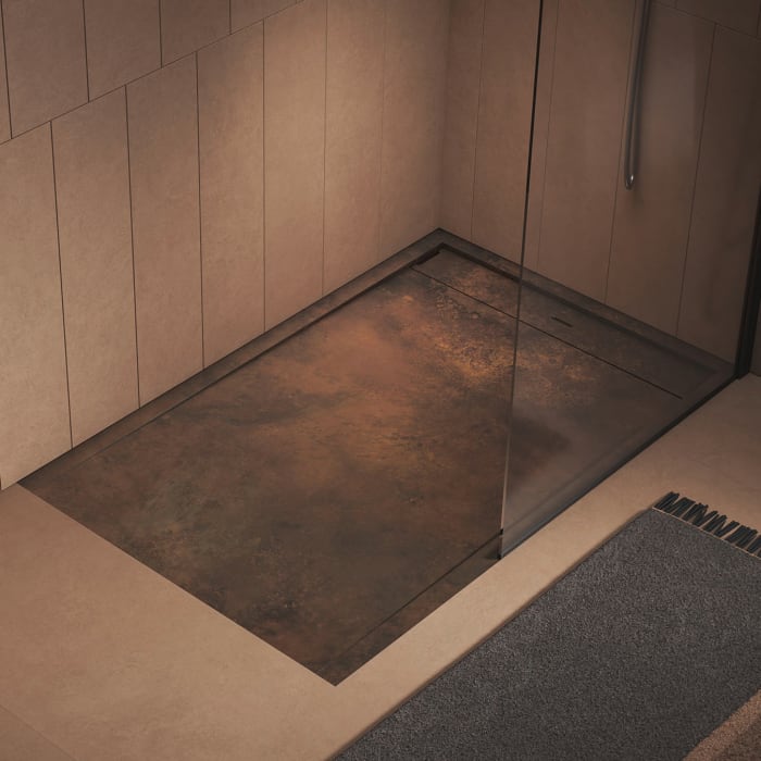 progettobagno Diamante Duschwanne 90 x 140 x 3,3 cm Feinsteinzeug Laminam®