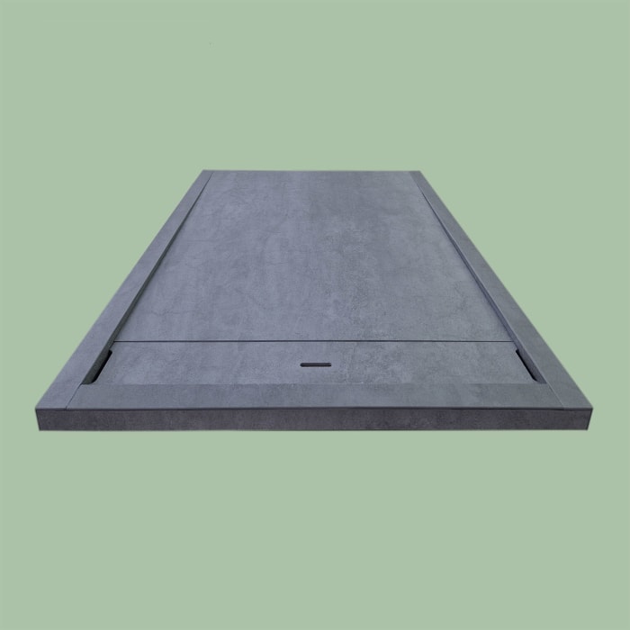 progettobagno Diamante Duschwanne 90 x 180 x 3,3 cm Feinsteinzeug Laminam®