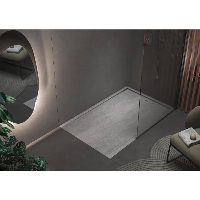 progettobagno Diamante Duschwanne 90 x 180 x 3,3 cm Feinsteinzeug Laminam®