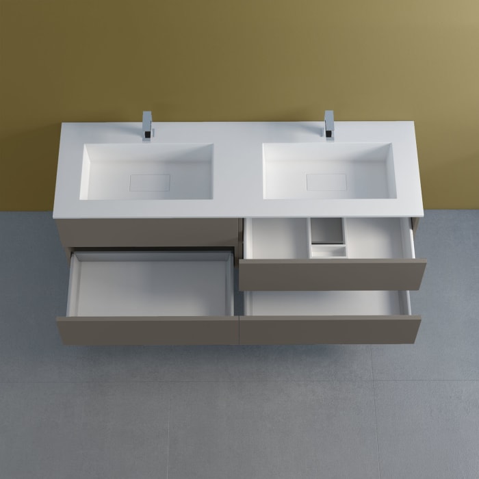 progettobagno Elba Lago Doppel-Waschtisch mit Unterschrank 160 cm