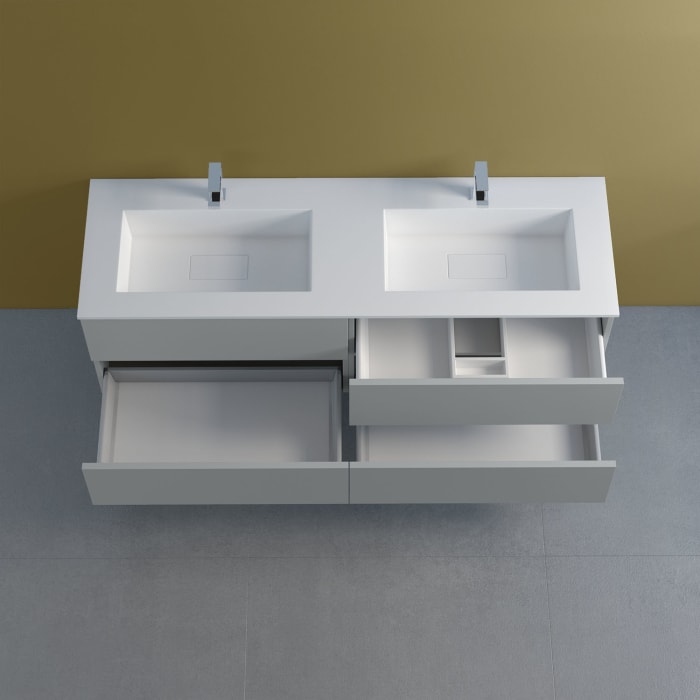 progettobagno Elba Lago Doppel-Waschtisch mit Unterschrank 160 cm