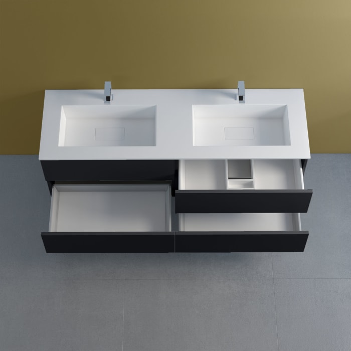 progettobagno Elba Lago Doppel-Waschtisch mit Unterschrank 160 cm