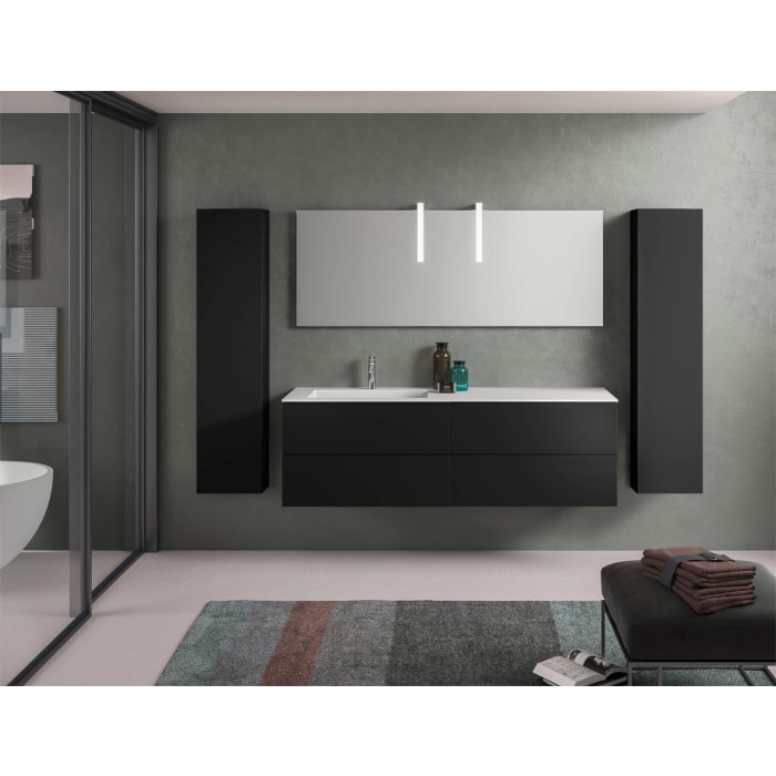 progettobagno Elba Lago Waschtisch mit Unterschrank 160 cm , Ausführung links