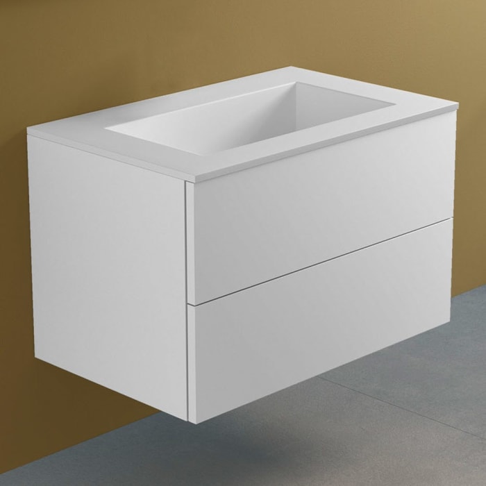 progettobagno Elba Lago Waschtisch mit Unterschrank 80 cm ohne Hahnloch