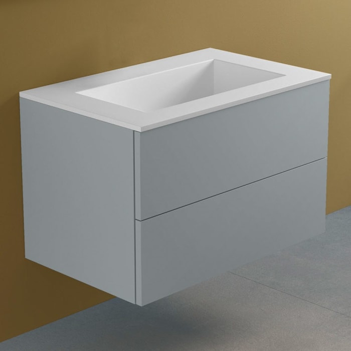 progettobagno Elba Lago Waschtisch mit Unterschrank 80 cm ohne Hahnloch