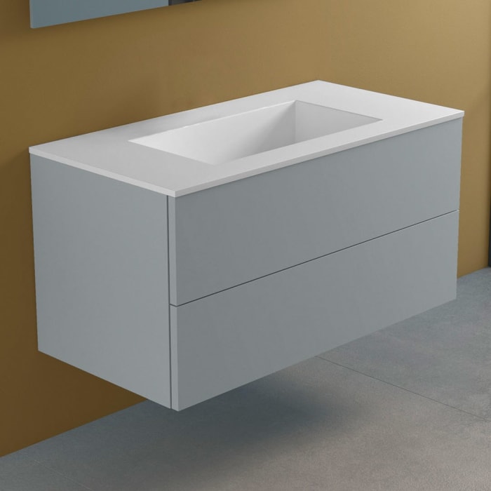 progettobagno Elba Lago Waschtisch mit Unterschrank 100 cm ohne Hahnloch