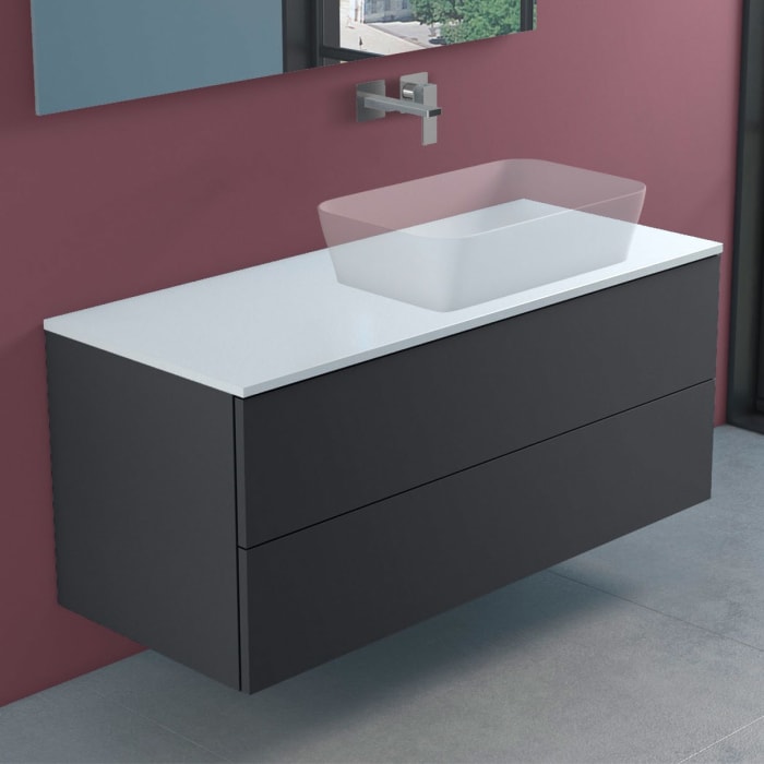 progettobagno Elba modular Waschtischkonsole 120 cm, Ausführung rechts