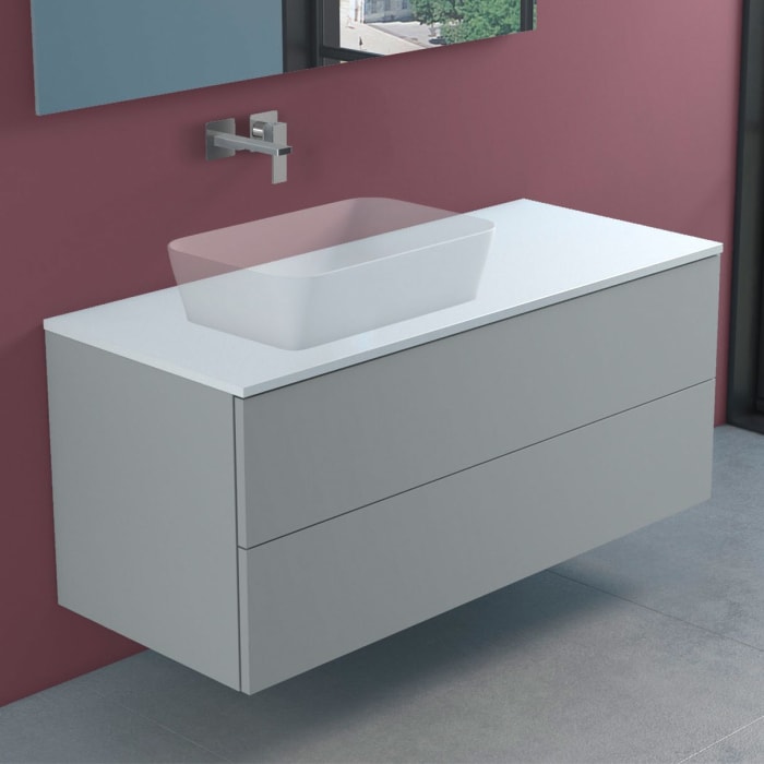 progettobagno Elba Modular Waschtischkonsole 120 cm,  Ausführung links