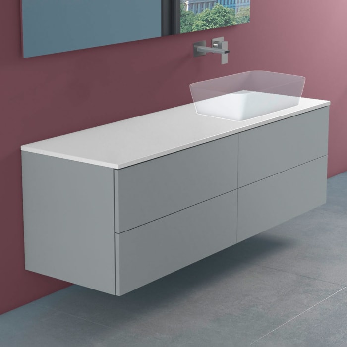 progettobagno Elba Modular Waschtischkonsole 160 cm , Ausführung  rechts