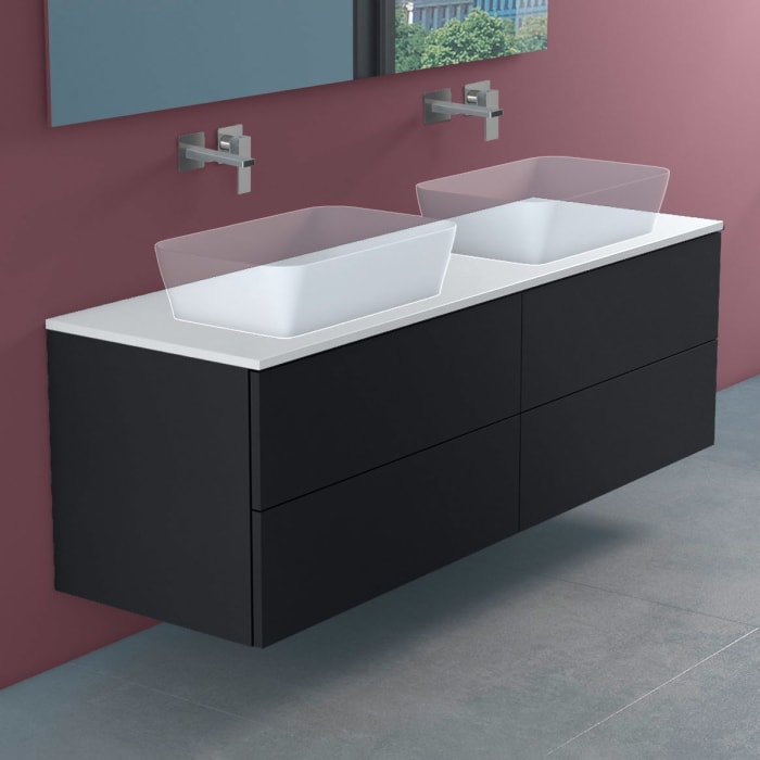 progettobagno Elba Modular  Doppel-Waschtischkonsole 160 cm