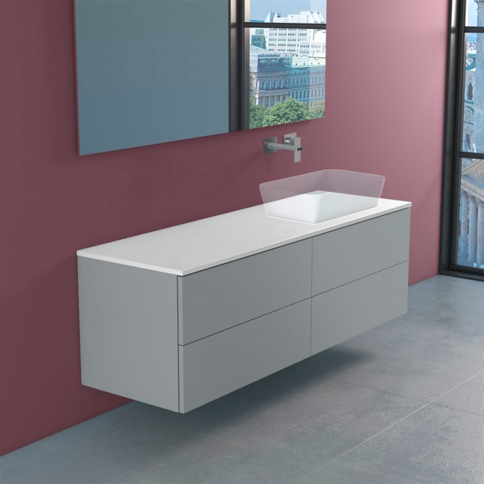 progettobagno Elba Modular Waschtischkonsole 160 cm , Ausführung  rechts