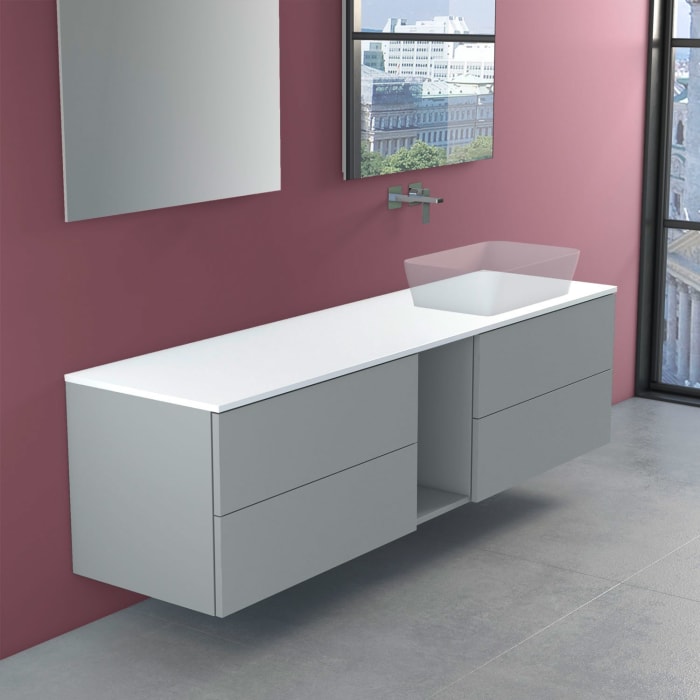 progettobagno Elba Modular Waschtischkonsole 190 cm, Ausführung rechts