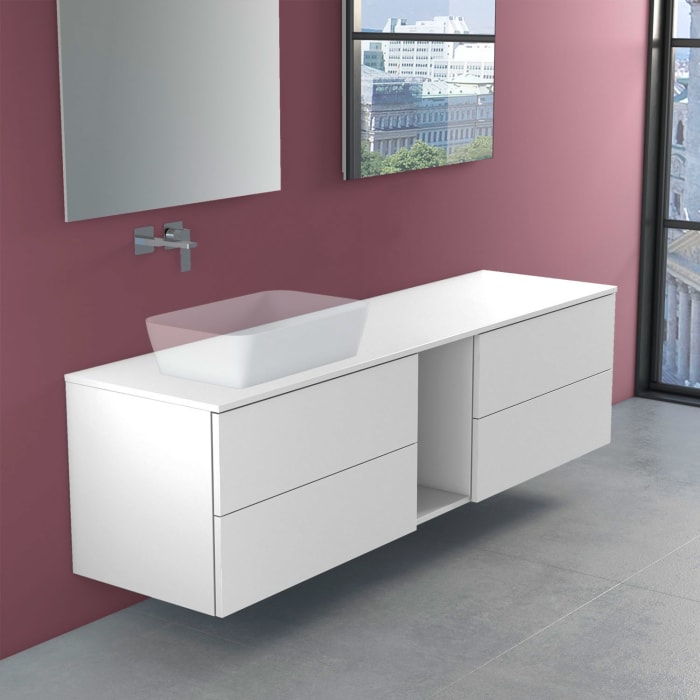 progettobagno Elba Modular Waschtischkonsole 190 cm, Ausführung  links