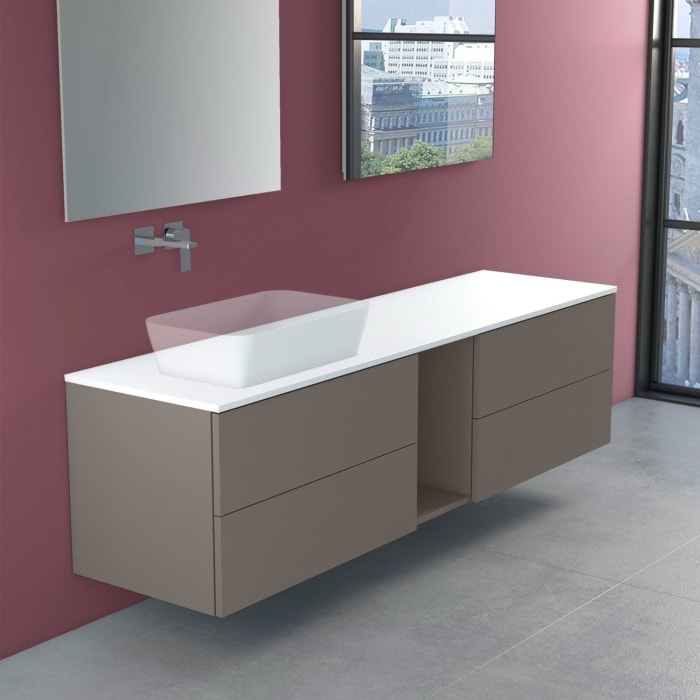 progettobagno Elba Modular Waschtischkonsole 190 cm, Ausführung  links