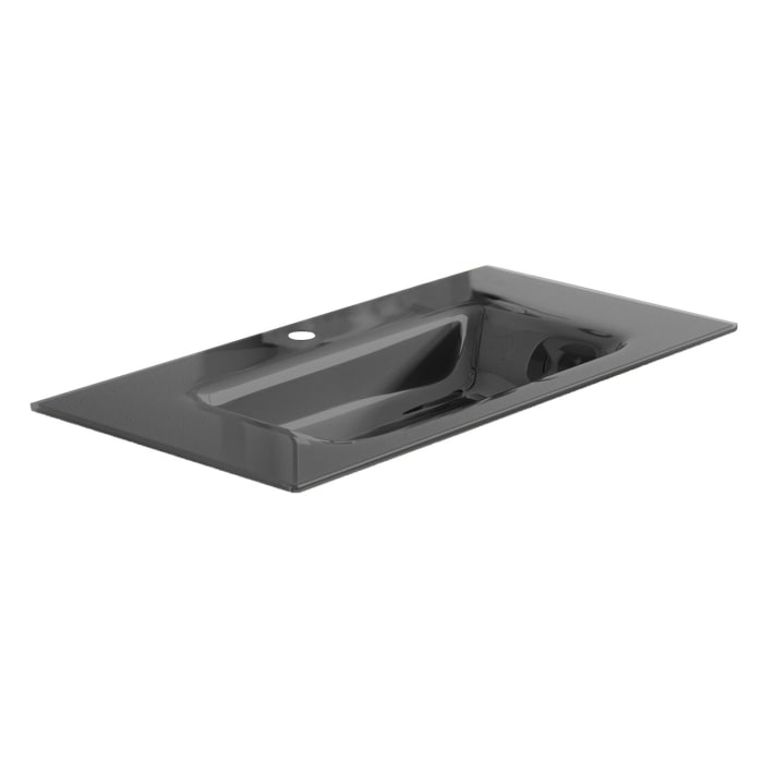 progettobagno Helen 90 Ersatz -Glaswaschtisch grau