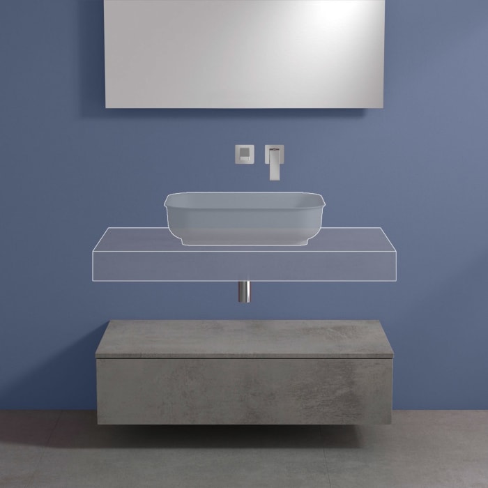 progettobagno Evo 10 Sideboard 100 cm, 1 Auszug