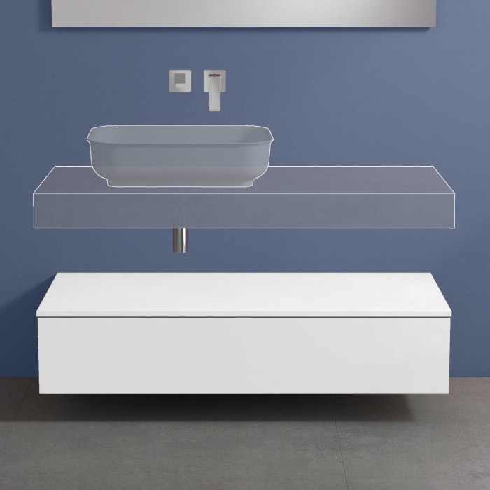 progettobagno Evo 10 Sideboard 120 cm, 1 Auszug