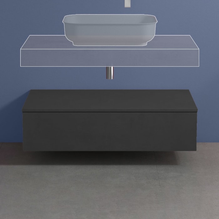 progettobagno Evo 10 Sideboard 90 cm, 1 Auszug