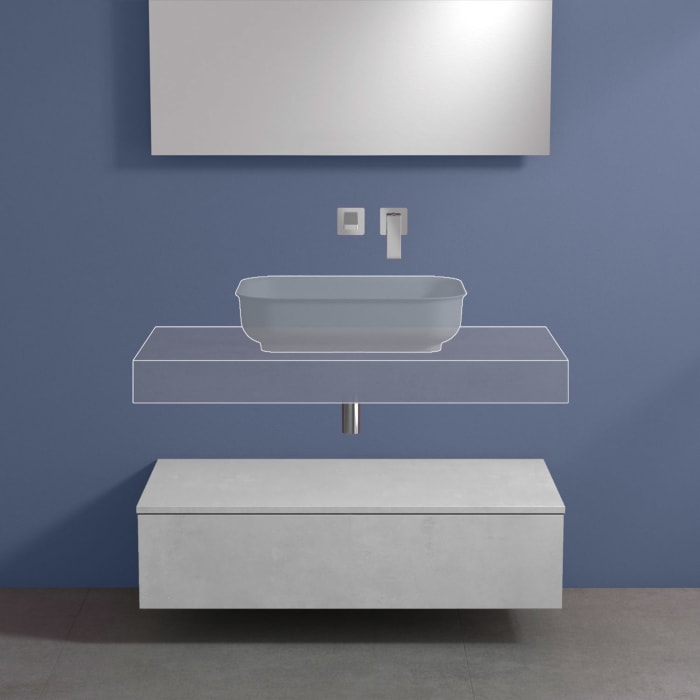 progettobagno Evo 10 Sideboard 90 cm, 1 Auszug