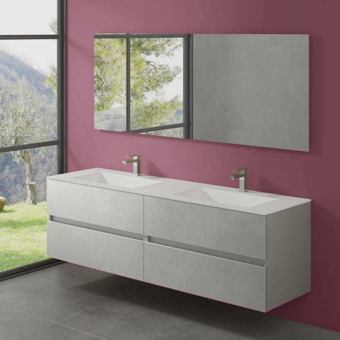 progettobagno Evo 54 Lago Doppel-Waschtisch mit Unterschrank 180 cm