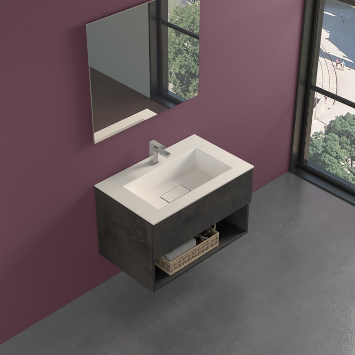 progettobagno Evo 54 Lago Uno Waschtisch mit Unterschrank  80 cm