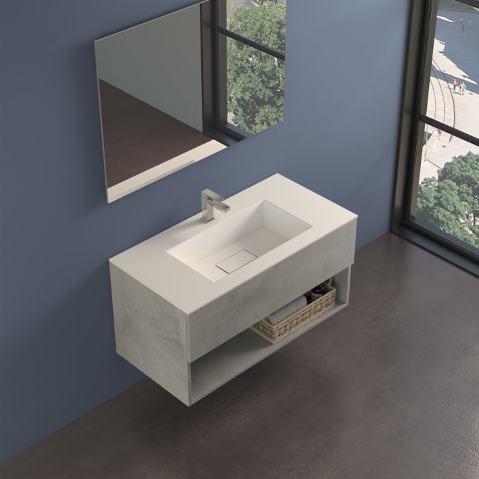 progettobagno Evo 54 Lago Uno Waschtisch mit Unterschrank 100 cm