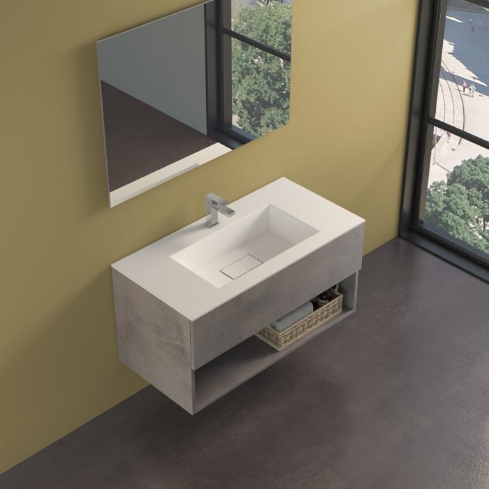 progettobagno Evo 54 Lago Uno Waschtisch mit Unterschrank 100 cm
