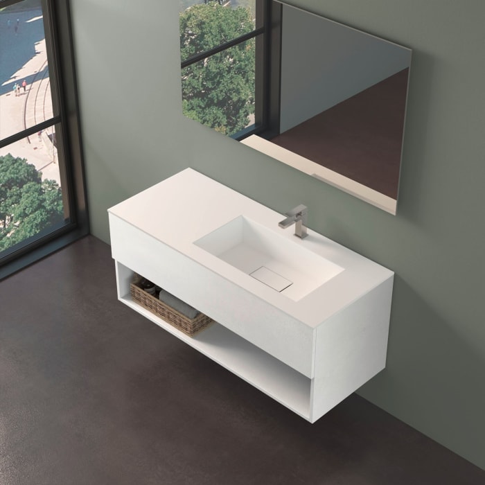 progettobagno Evo 54 Lago Uno Waschtisch mit Unterschrank  120 cm, Ausführung  rechts