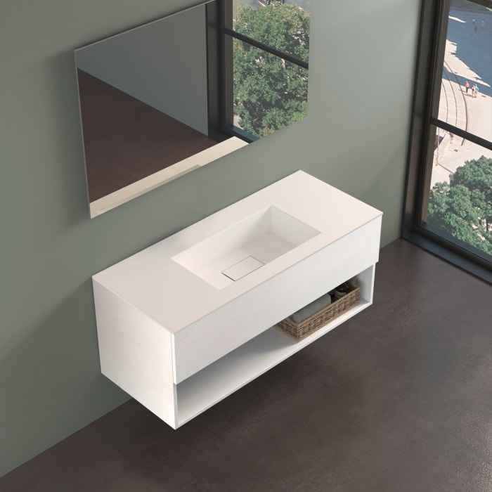 progettobagno Evo 54 Lago Uno Waschtisch mit Unterschrank  120 cm ohne Hahnloch