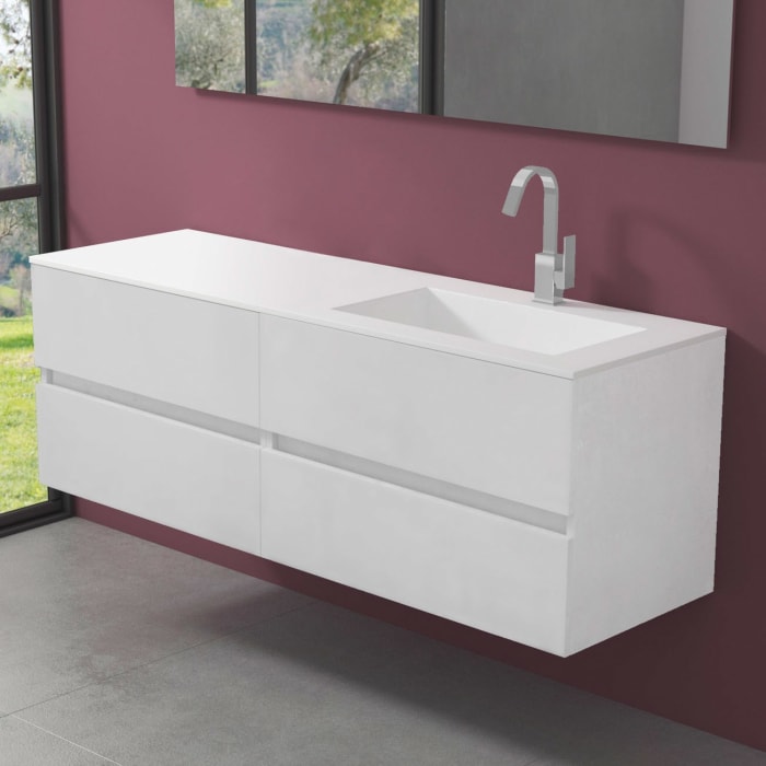 progettobagno Evo 54 Lago Waschtisch mit Unterschrank 160 cm, Ausführung rechts