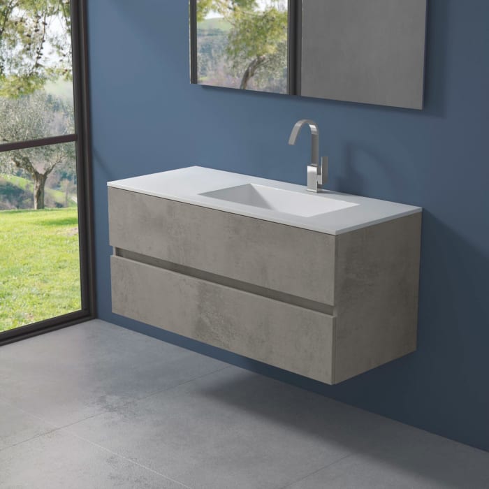 progettobagno Evo 54 Lago Waschtisch mit Unterschrank 120 cm, Ausführung rechts