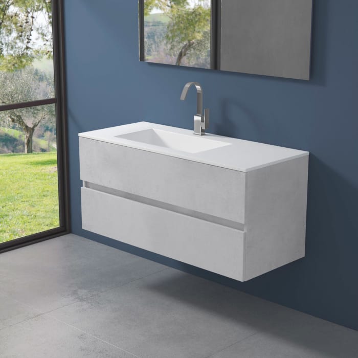 progettobagno Evo 54 Lago Waschtisch mit Unterschrank 120 cm, Ausführung links