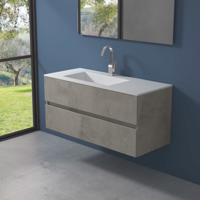 progettobagno Evo 54 Lago Waschtisch mit Unterschrank 120 cm, Ausführung links