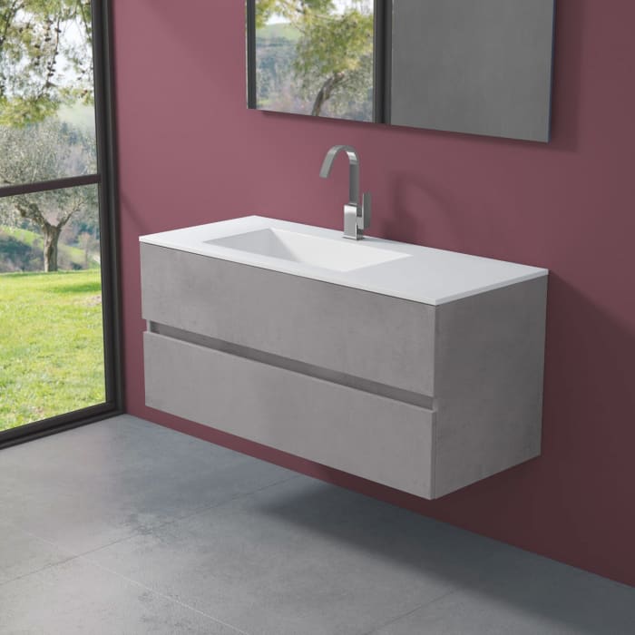 progettobagno Evo 54 Lago Waschtisch mit Unterschrank 120 cm, Ausführung links