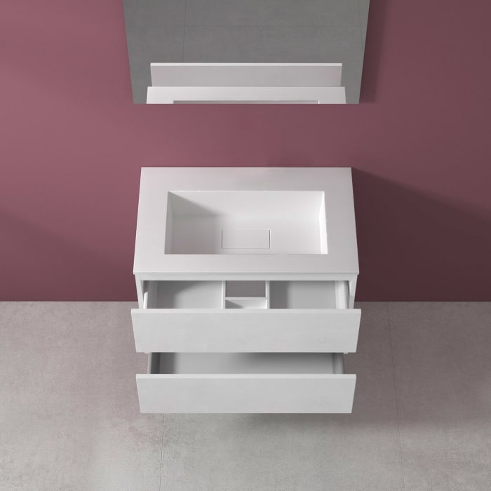 progettobagno Evo 54 Lago Waschtisch mit Unterschrank 80 cm ohne Hahnloch