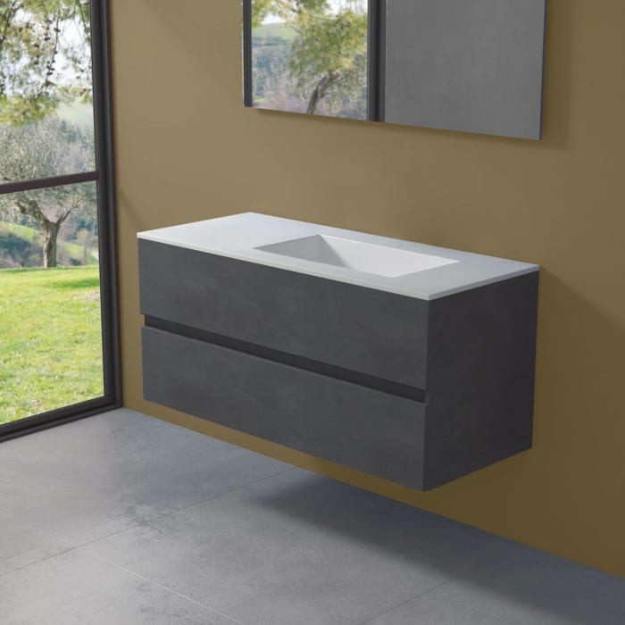 progettobagno Evo 54 Lago Waschtisch mit Unterschrank 120 cm, Ausführung rechts ohne Hahnloch