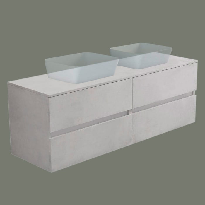 progettobagno Evo 54 Modular Doppel-Waschtischkonsole 180 cm