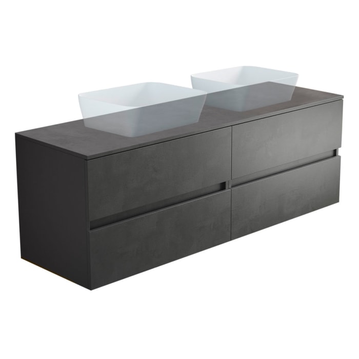 progettobagno Evo 54 Modular Doppel-Waschtischkonsole 180 cm