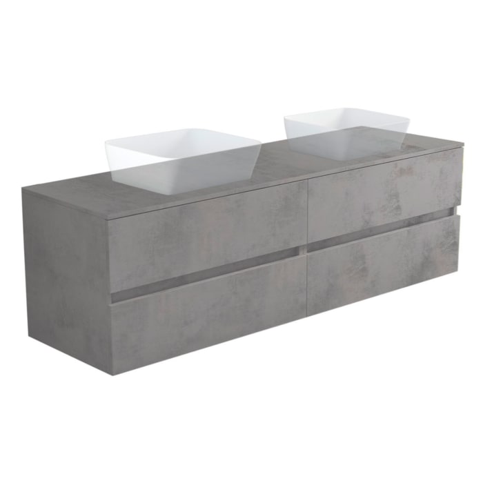 progettobagno Evo 54 Modular Doppel-Waschtischkonsole 200 cm