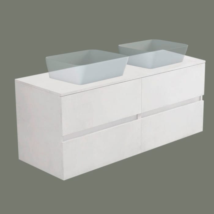 progettobagno Evo 54 Modular Doppel-Waschtischkonsole 140 cm