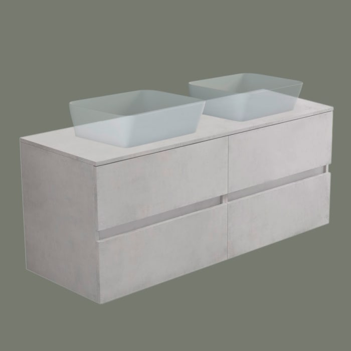 progettobagno Evo 54 Modular Doppel- Waschtischkonsole 140 cm