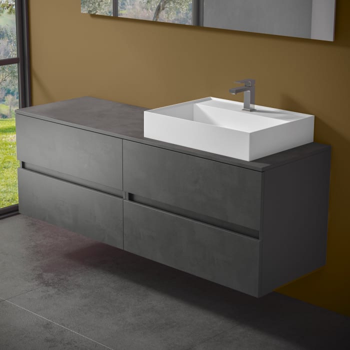 progettobagno Evo 54 Modular Waschtischkonsole 160 cm, Ausführung  rechts