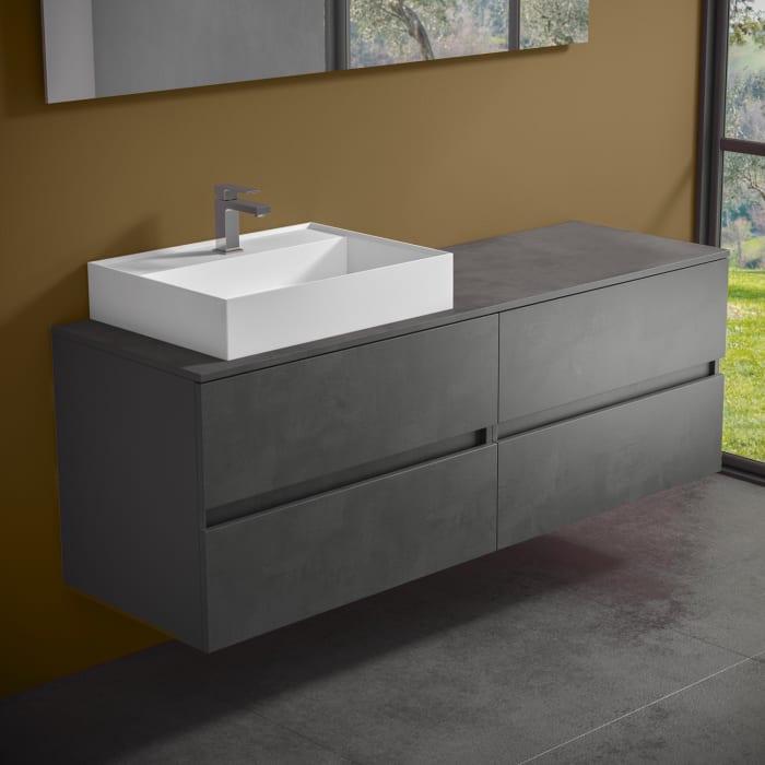 progettobagno Evo 54 Modular Waschtischkonsole 160 cm, Ausführung  links