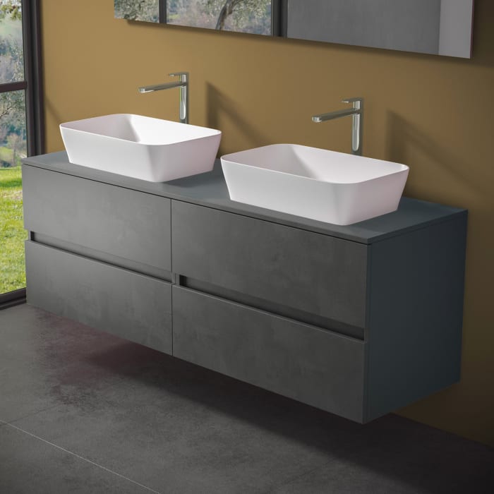 progettobagno Evo 54 Modular Doppel-  Waschtischkonsole 160 cm