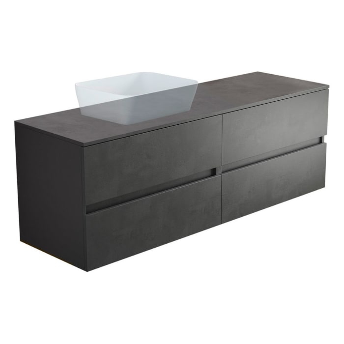 progettobagno Evo 54 Modular Waschtischkonsole 180 cm, Ausführung  links