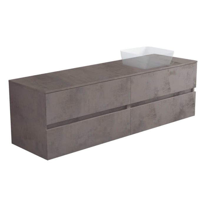 progettobagno Evo 54 Modular Waschtischkonsole 200 cm, Ausführung  rechts