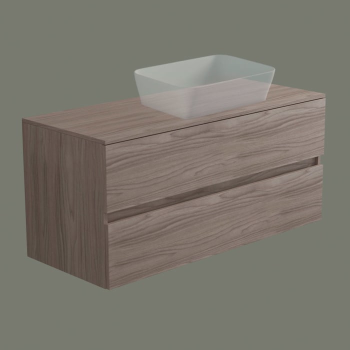 progettobagno Evo 54 Walnuss Vision Waschtischkonsole 120 cm, Ausführung rechts