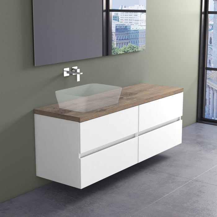 progettobagno Evo Terra Waschtischkonsole 160 cm , Ausführung links